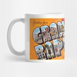 Greetings from Grand Rapids, Michigan - Vintage Large Letter Postcard Mug